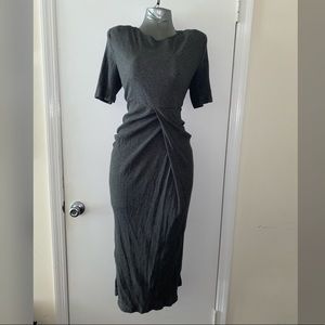 Dark gray short sleeve dress